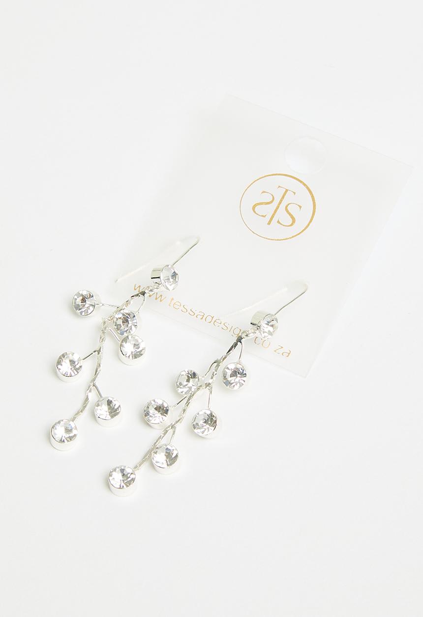 Tessa Design - Alice diamante earring - silver