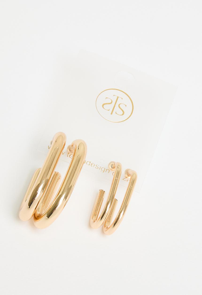 Tessa Design - Isabella oval hoop set - gold