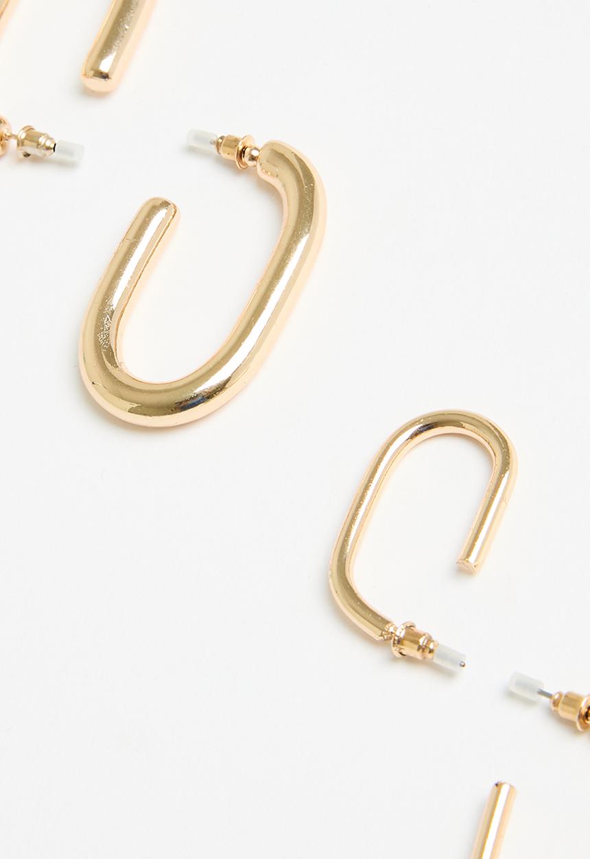 Tessa Design - Isabella oval hoop set - gold