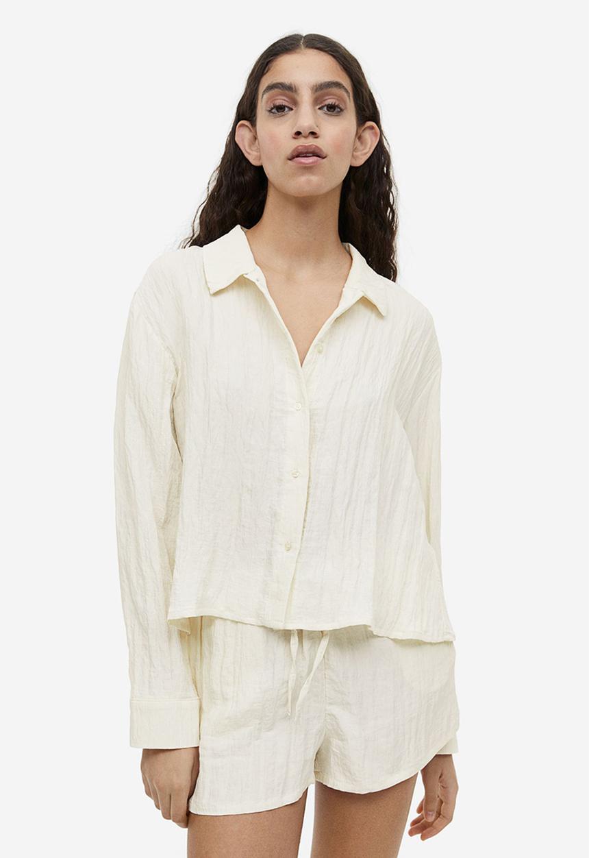 H&M - Long-sleeved shirt - cream 