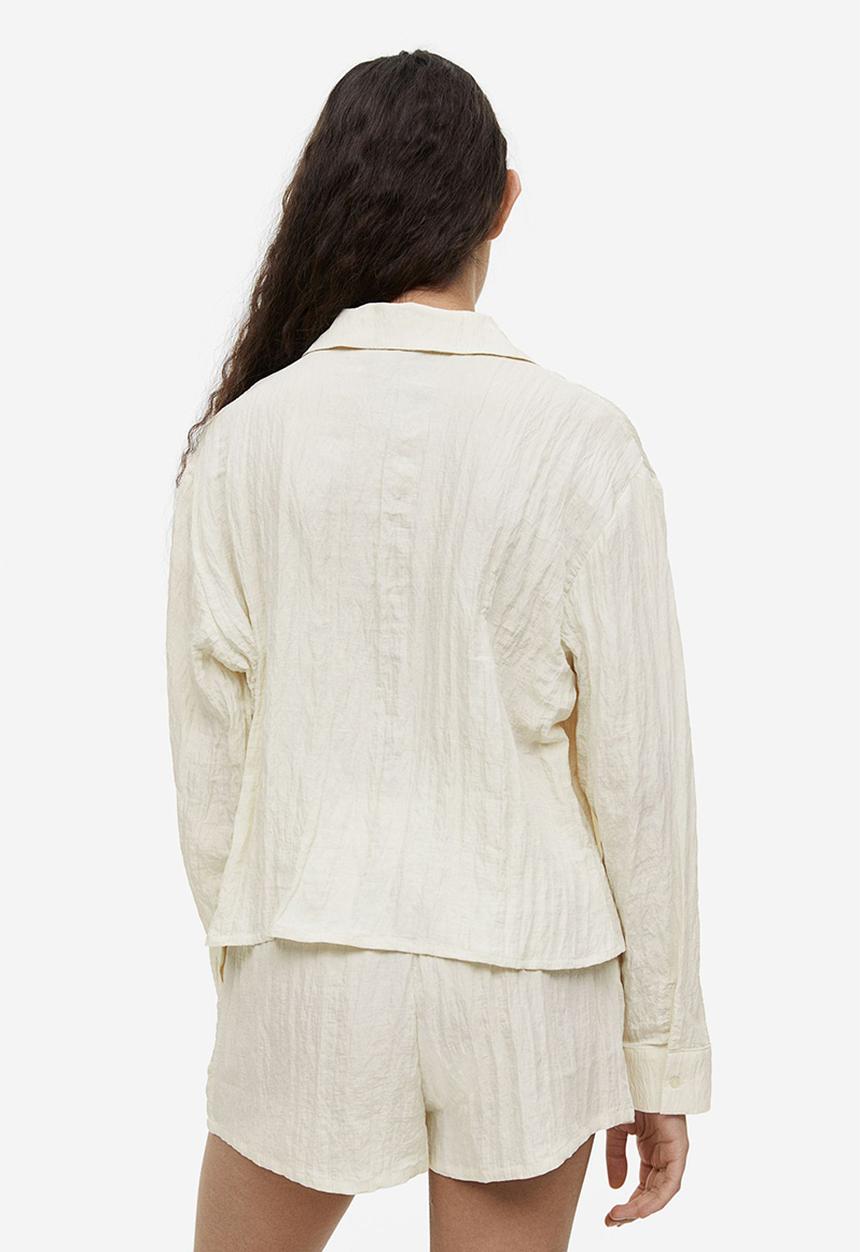 H&M - Long-sleeved shirt - cream 