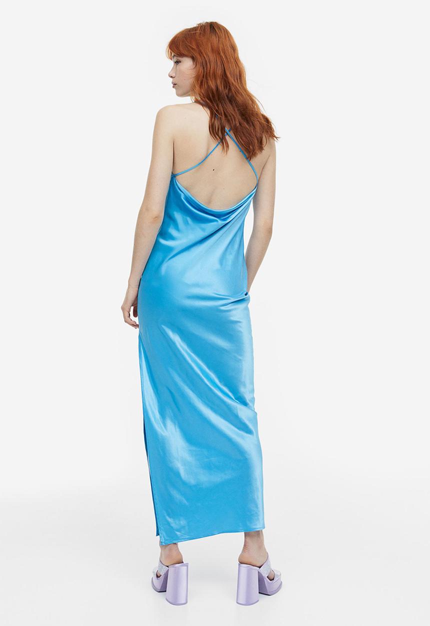 H&M - Satin slip dress - blue