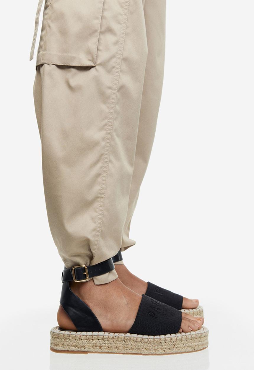 H&M - Embroidery-detail espadrilles - black