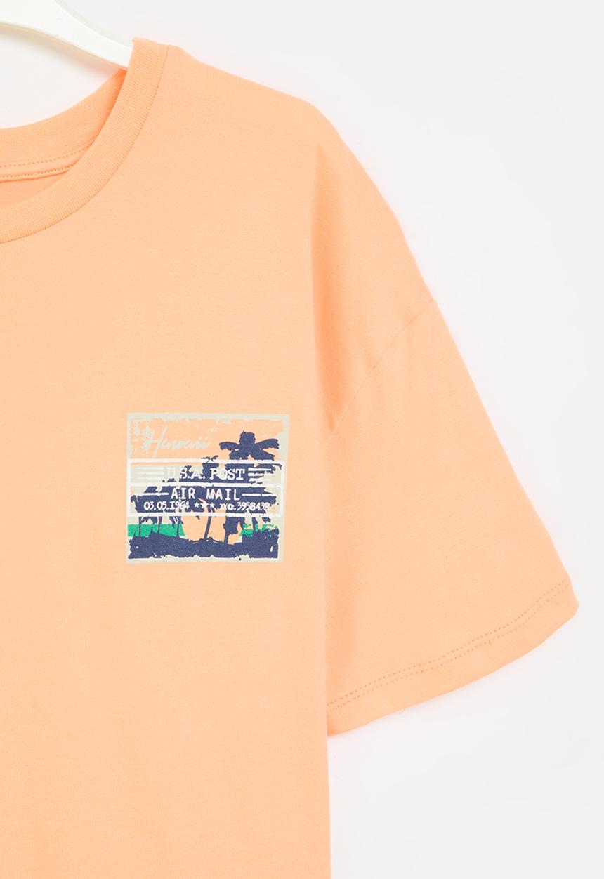 Rebel Republic - Printed tee - orange