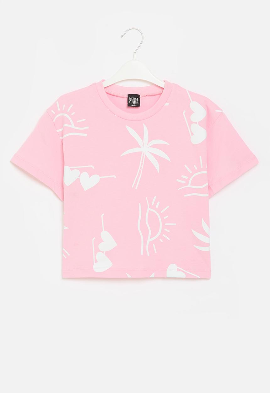 Rebel Republic - Graphic t-shirt - light pink