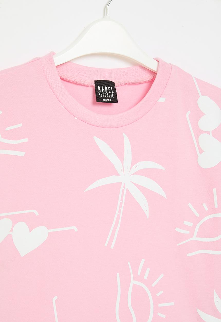 Rebel Republic - Graphic t-shirt - light pink