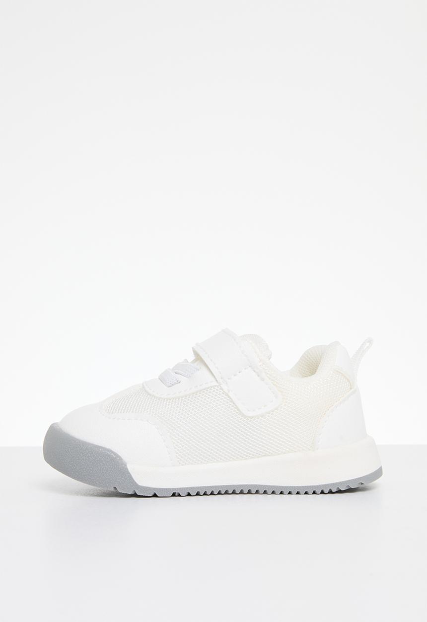 Pop Candy - Velcro and lace up sneaker - white