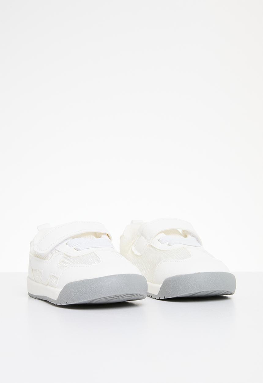 Pop Candy - Velcro and lace up sneaker - white