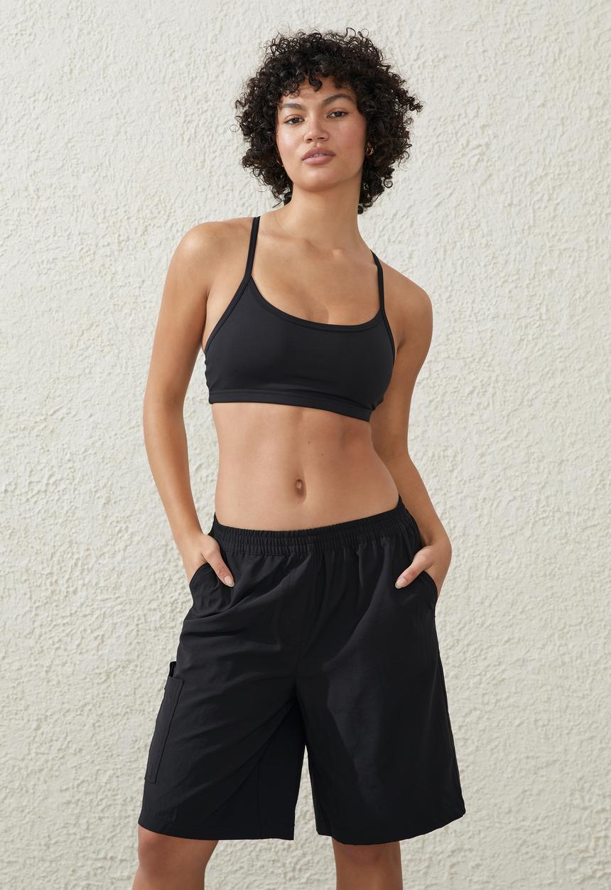 Cotton On - Woven Cargo Jort - Black