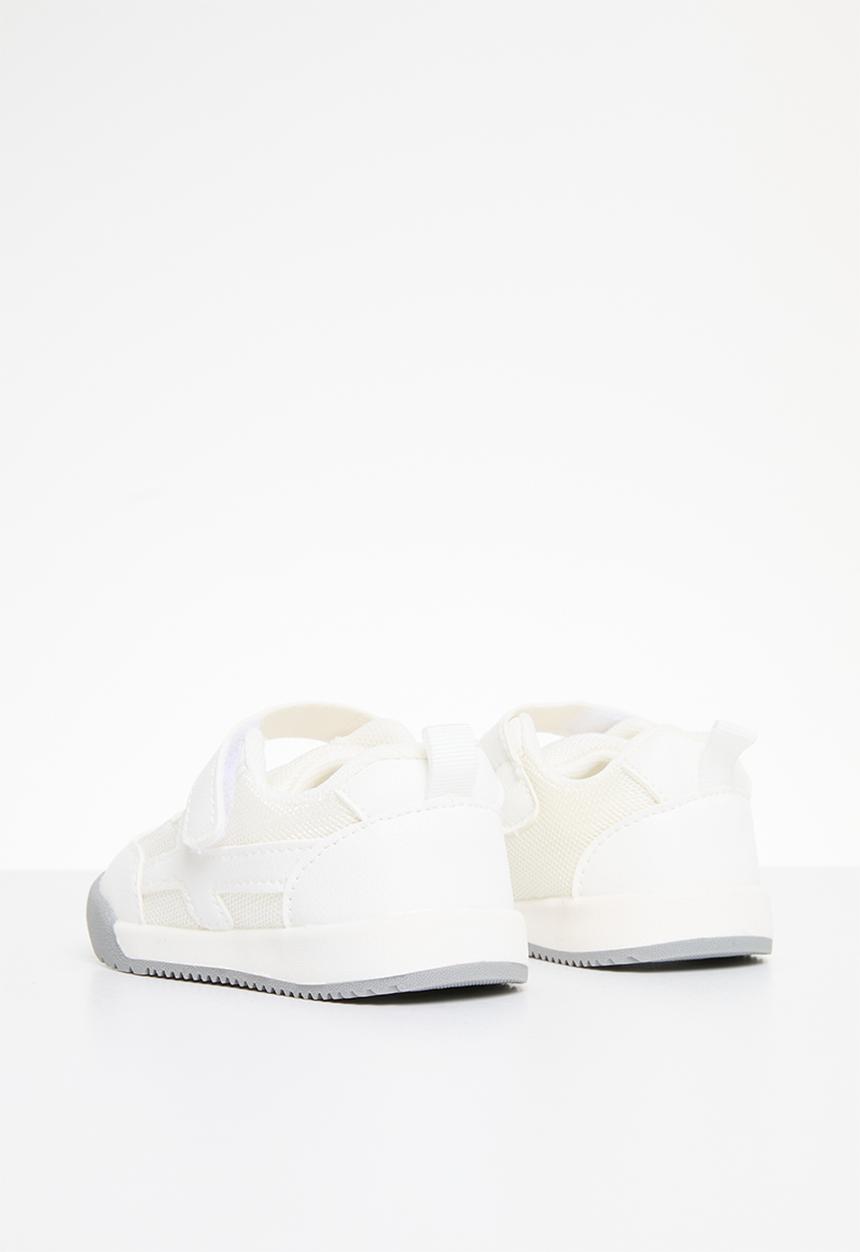Pop Candy - Velcro and lace up sneaker - white