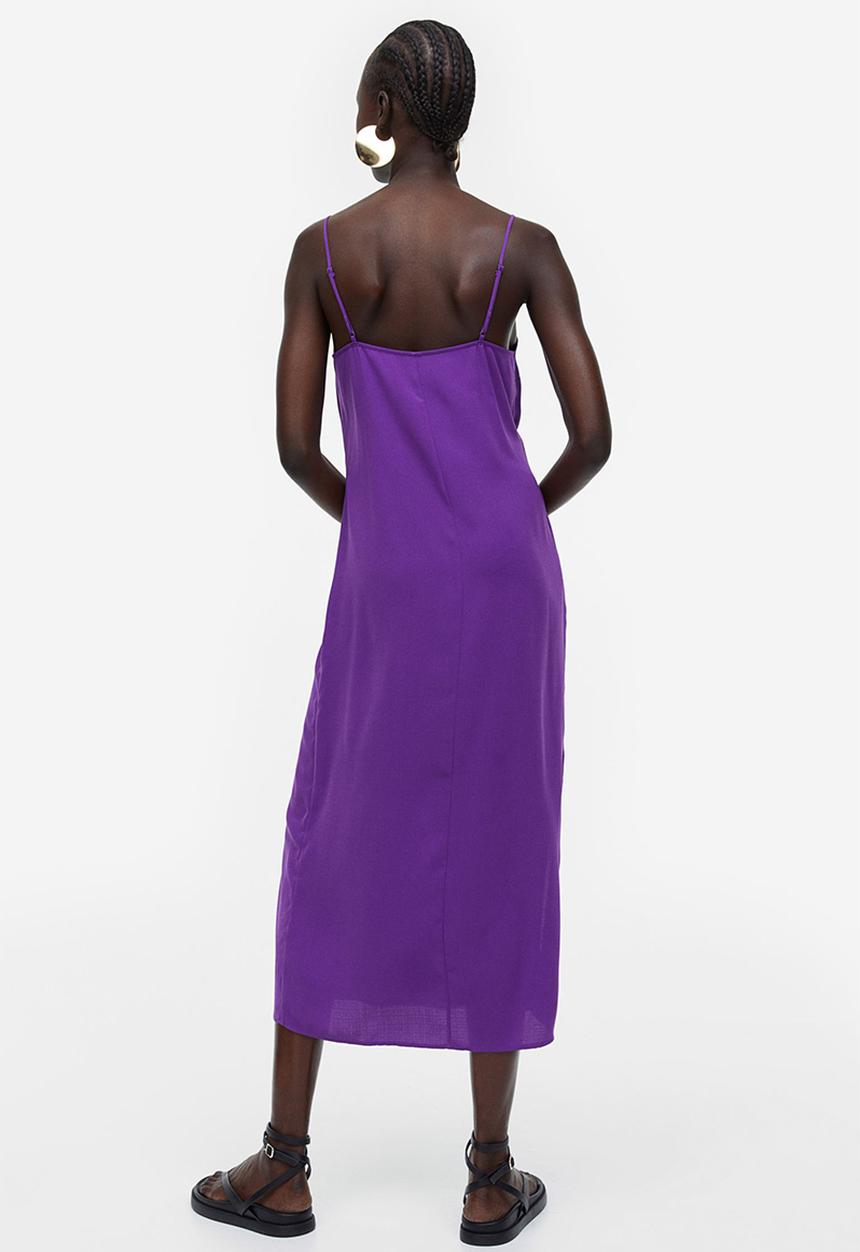 H&M - Crêpe slip dress - purple