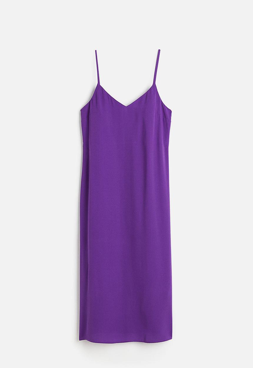 H&M - Crêpe slip dress - purple
