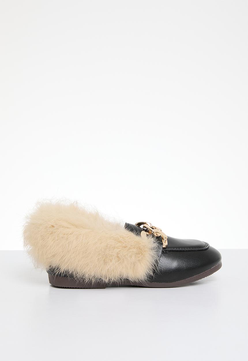 Pop Candy - Faux fur mule - black