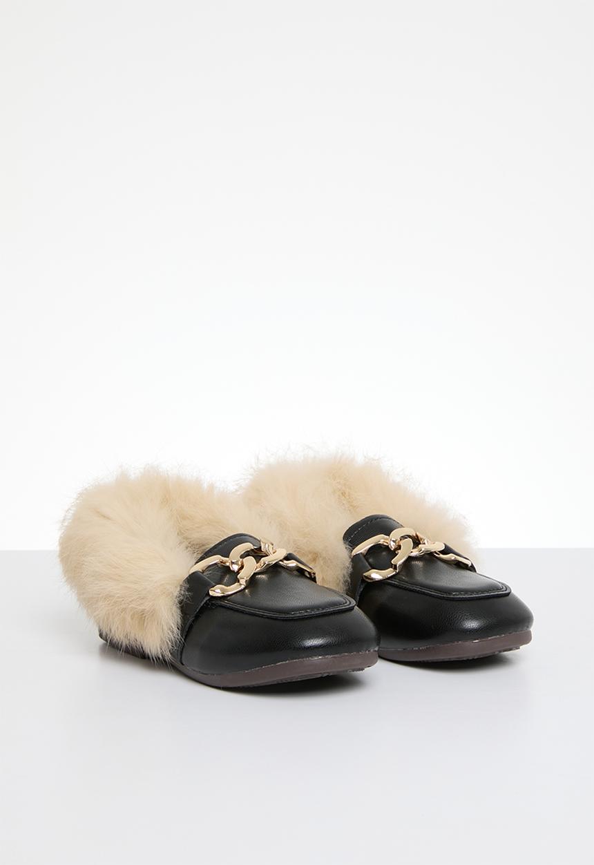 Pop Candy - Faux fur mule - black