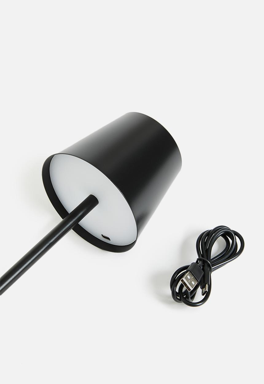 Sixth Floor - Louis touch rechargeable lamp - black