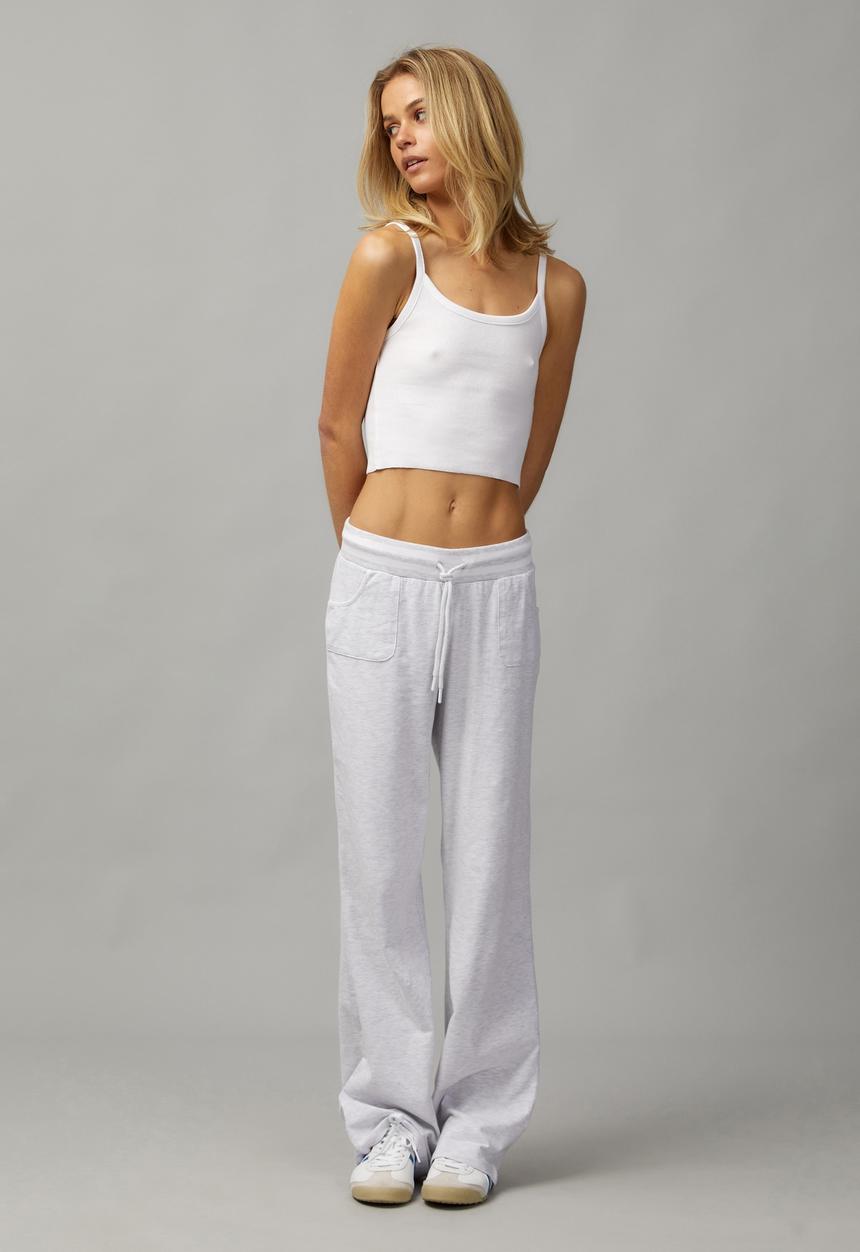 Factorie - Lightweight Straight Leg Trackpant - Silver Marle