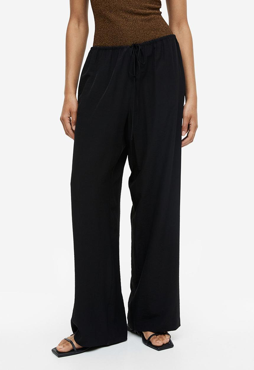 H&M - Wide trousers - black