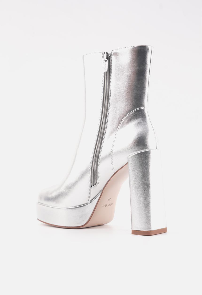 Nine West - Sarabel platform boot - silver