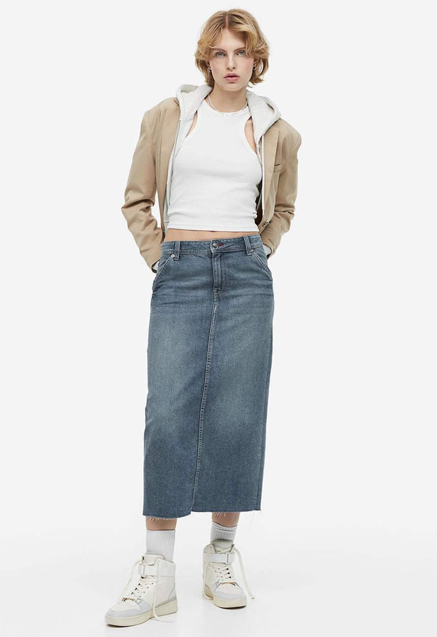 H&M - Denim skirt - denim blue 
