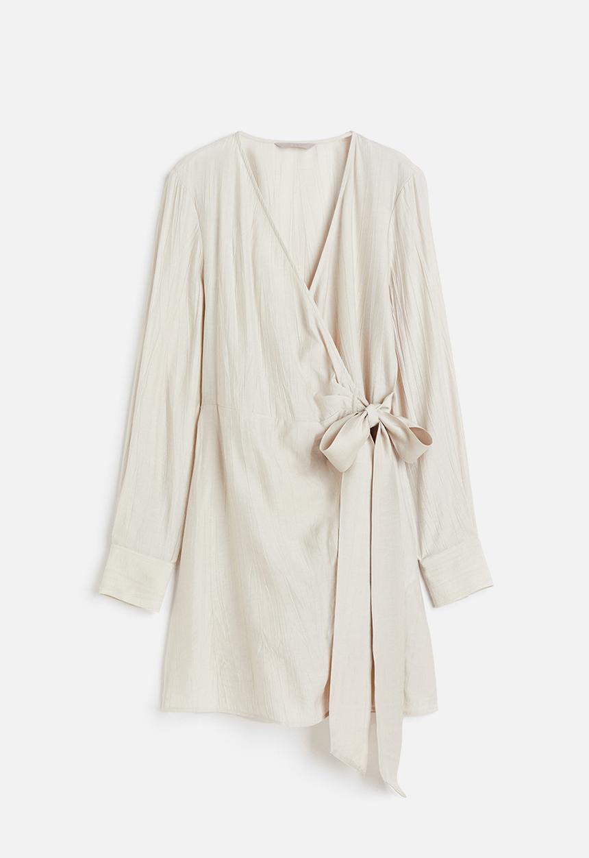 H&M - Wrap dress - light beige