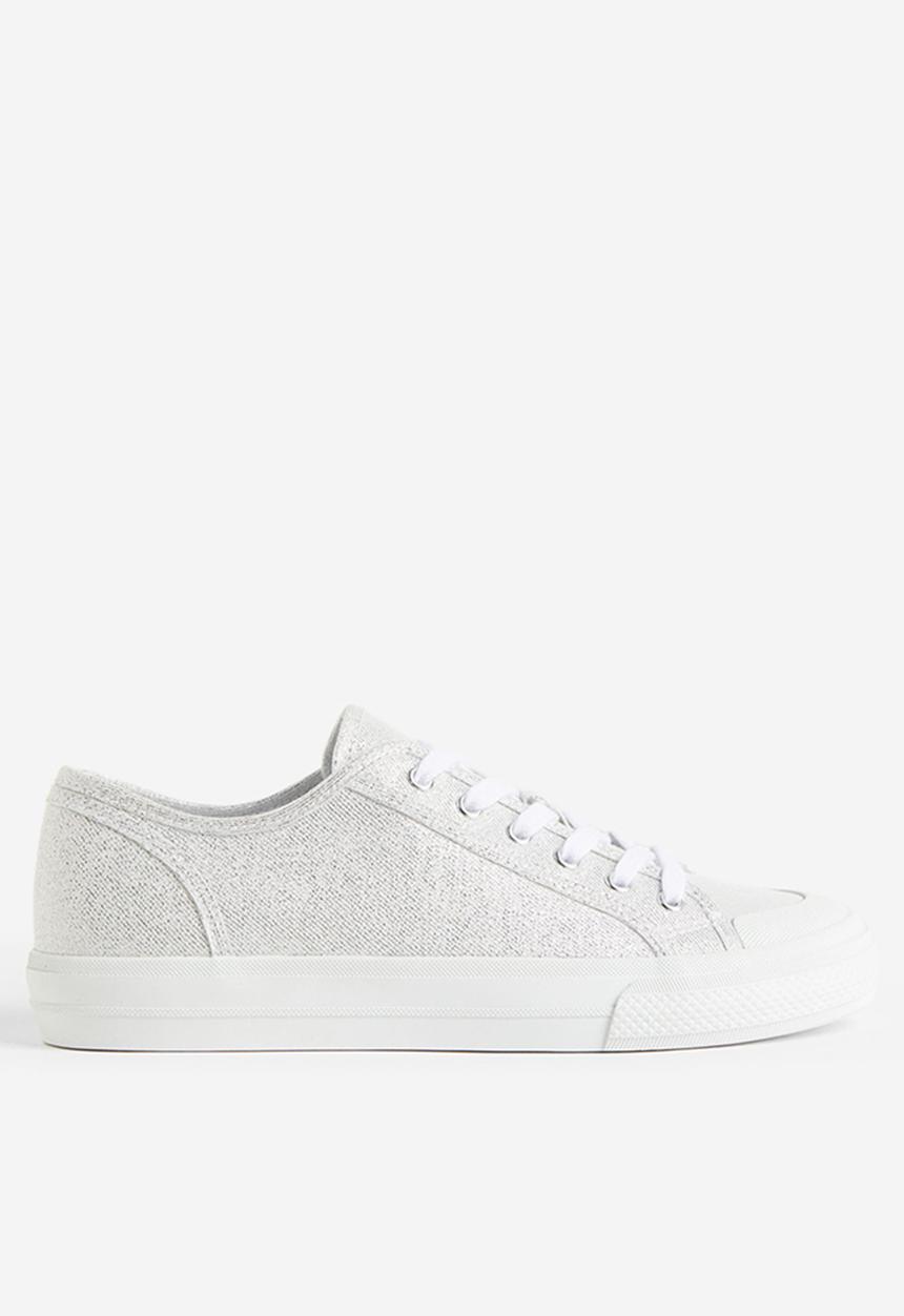 H&M - Glittery trainers - white