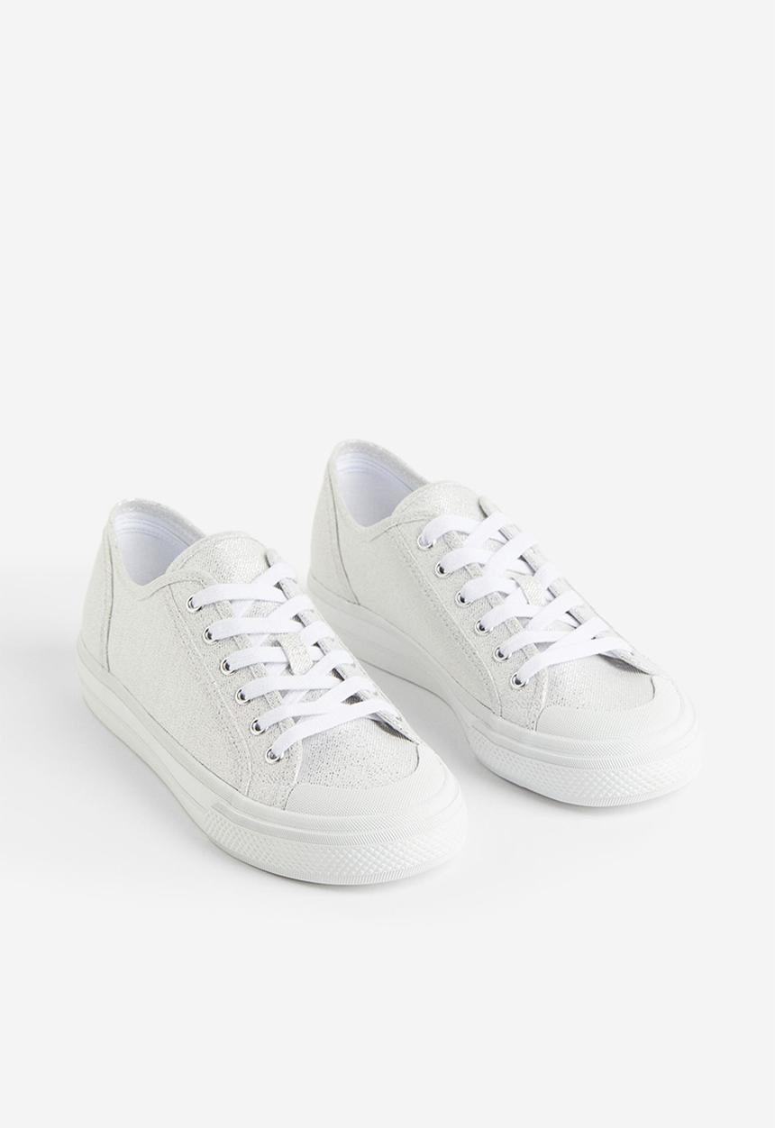 H&M - Glittery trainers - white