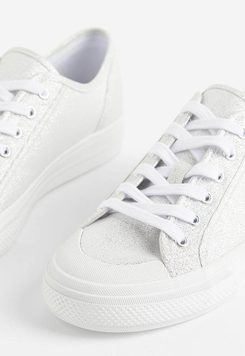 H&M - Glittery trainers - white