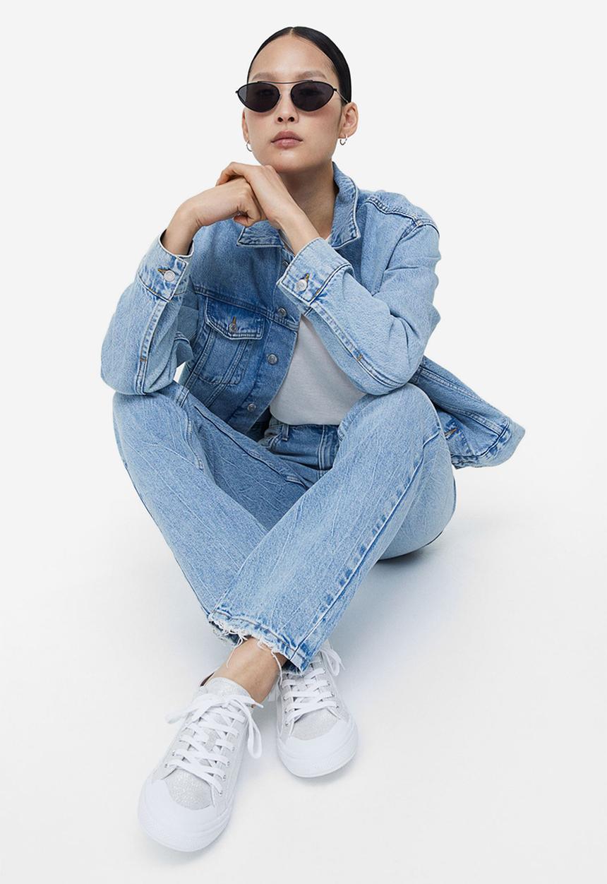H&M - Glittery trainers - white