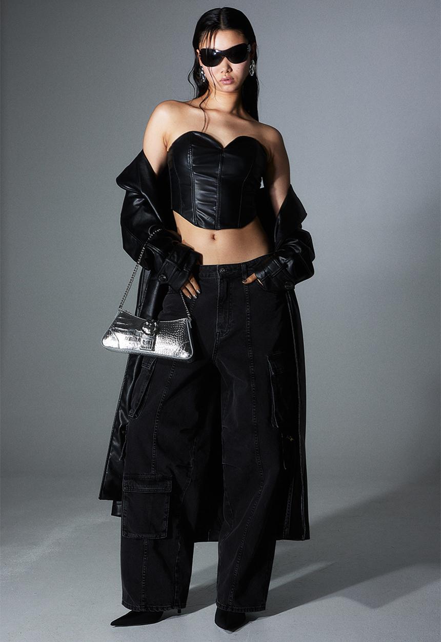 H&M - Corset top - black