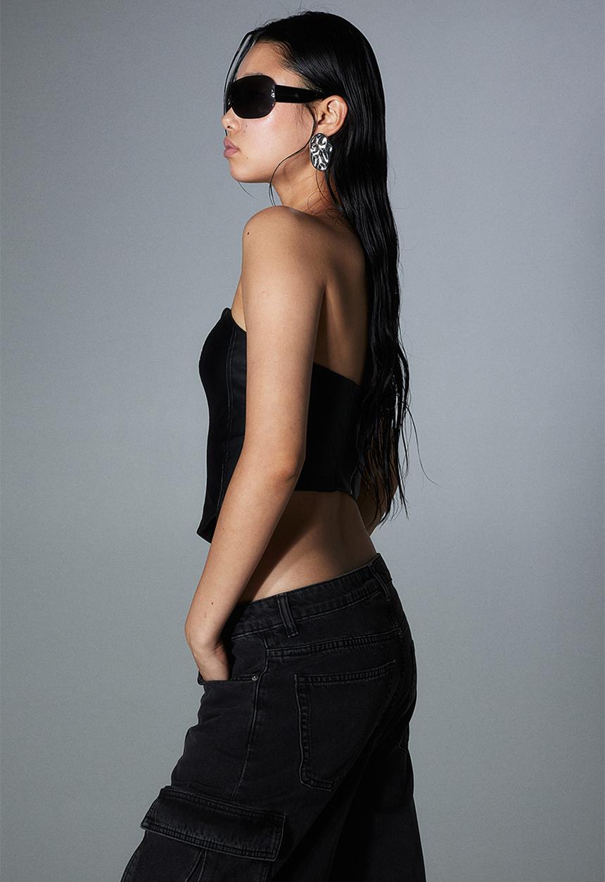 H&M - Corset top - black