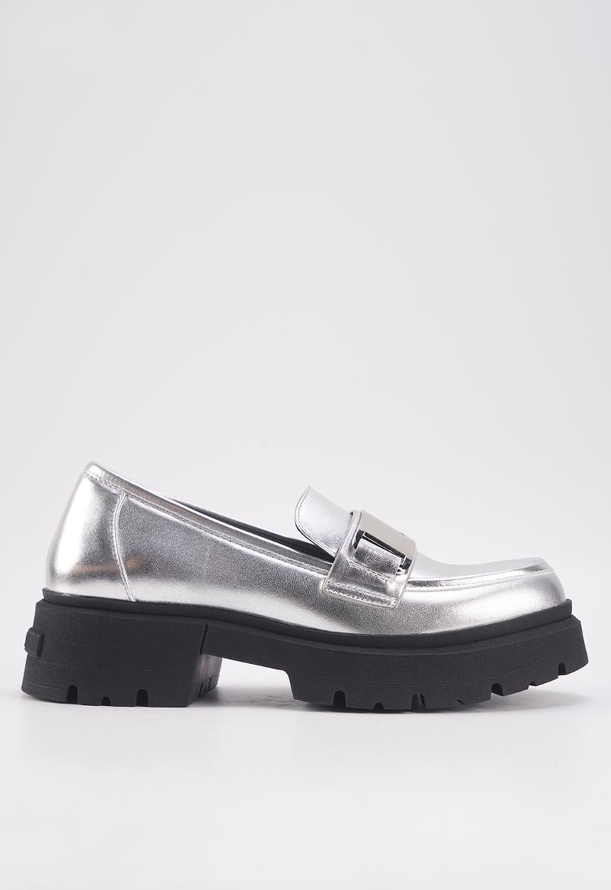 Nine West - Trebo chunky loafer - silver
