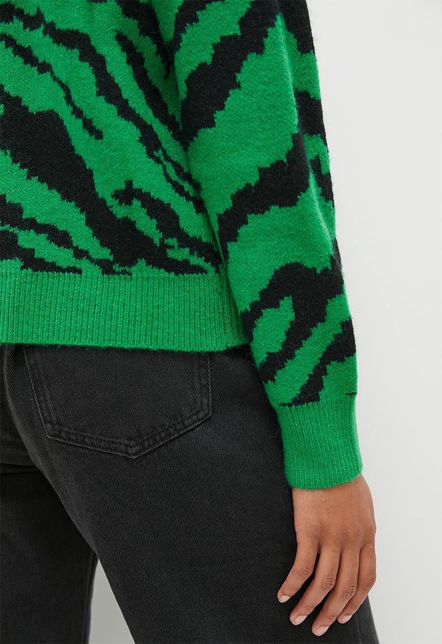 dailyfriday - Zebra print jumper - black/green