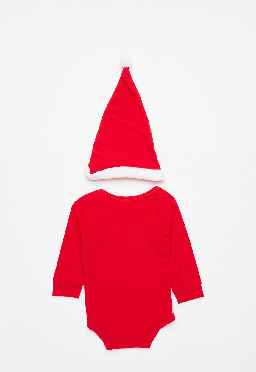 Pop Candy - Baby romper & hat set - red