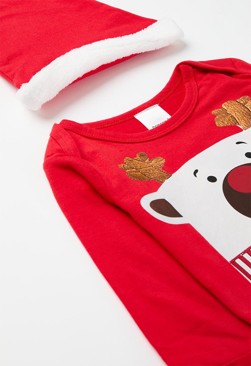 Pop Candy - Baby romper & hat set - red
