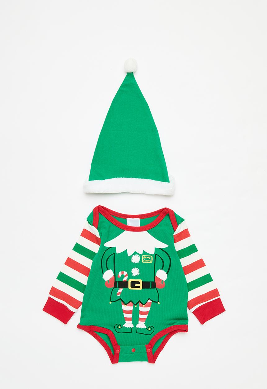 Pop Candy - Baby romper & hat set - green