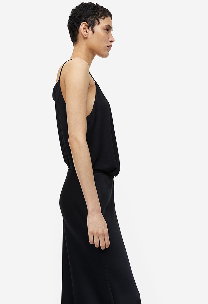 H&M - Strappy crêpe top - black