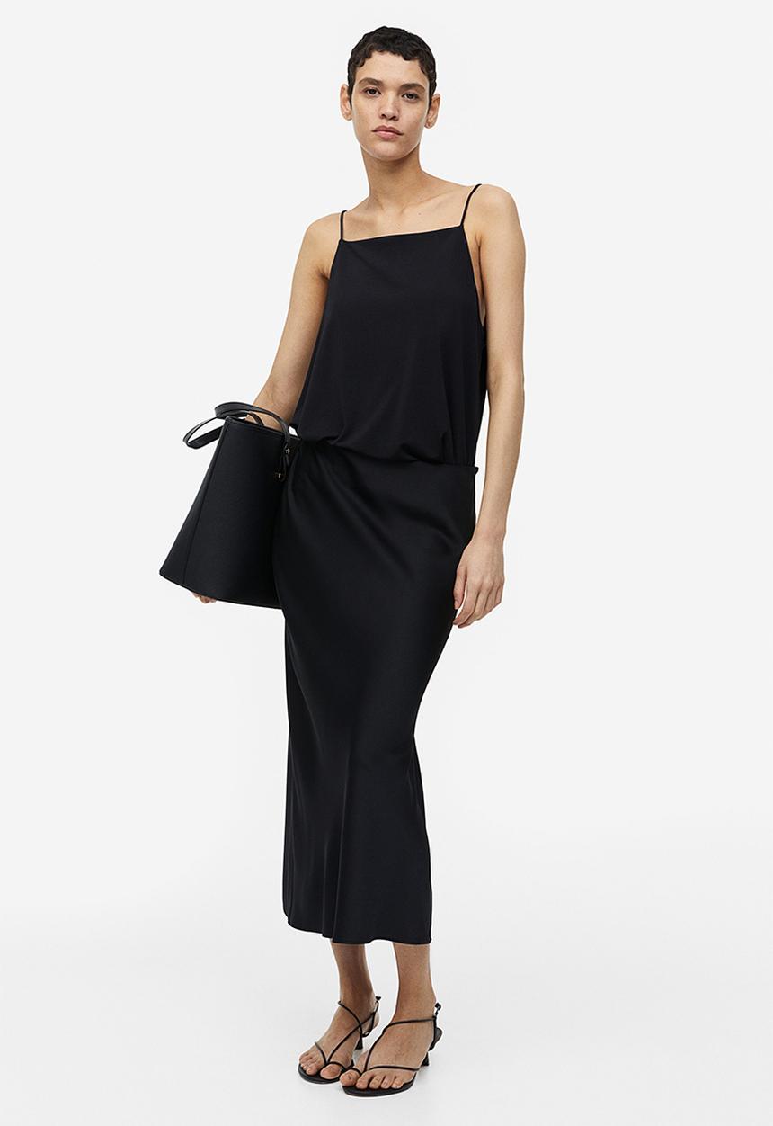 H&M - Strappy crêpe top - black