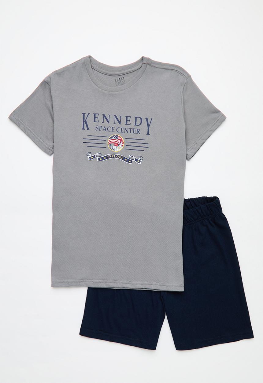 Pop Candy - Nasa summer pj set - grey & navy