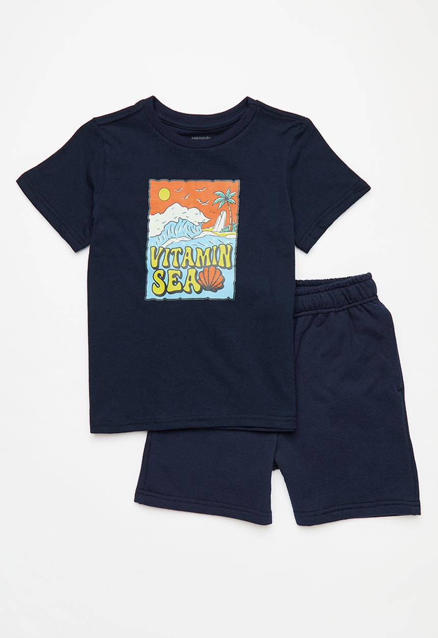 Pop Candy - T-shirt and sweat set - navy