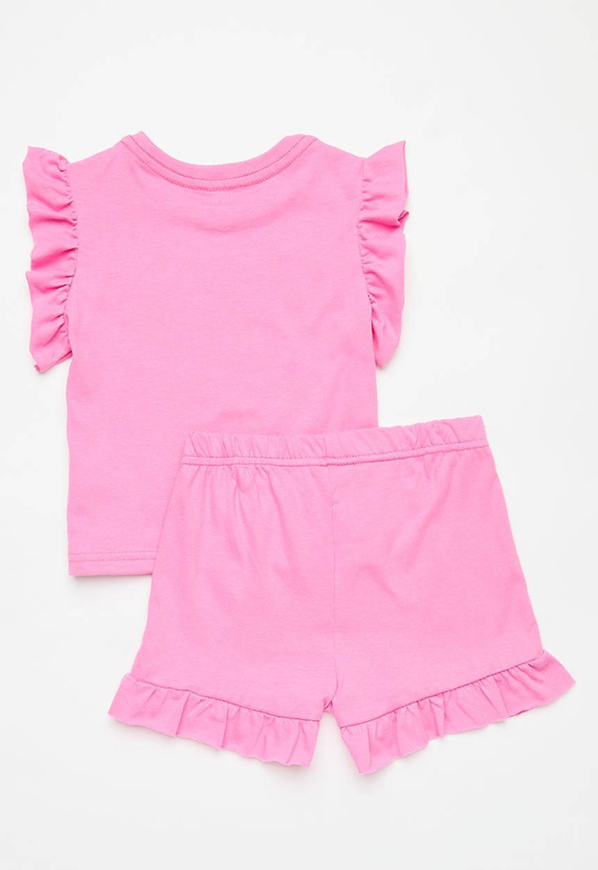 Pop Candy - Printed pj set - pink & silver shimmer stars