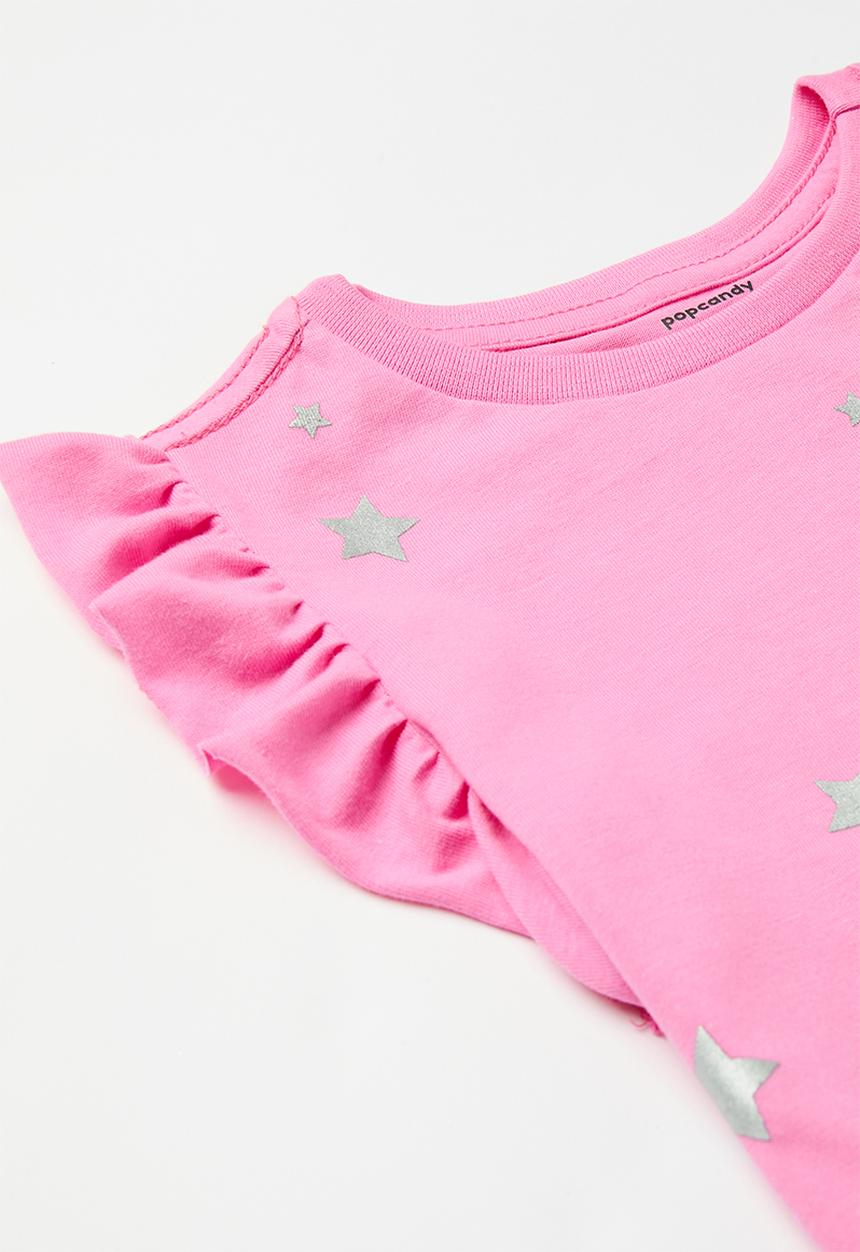 Pop Candy - Printed pj set - pink & silver shimmer stars