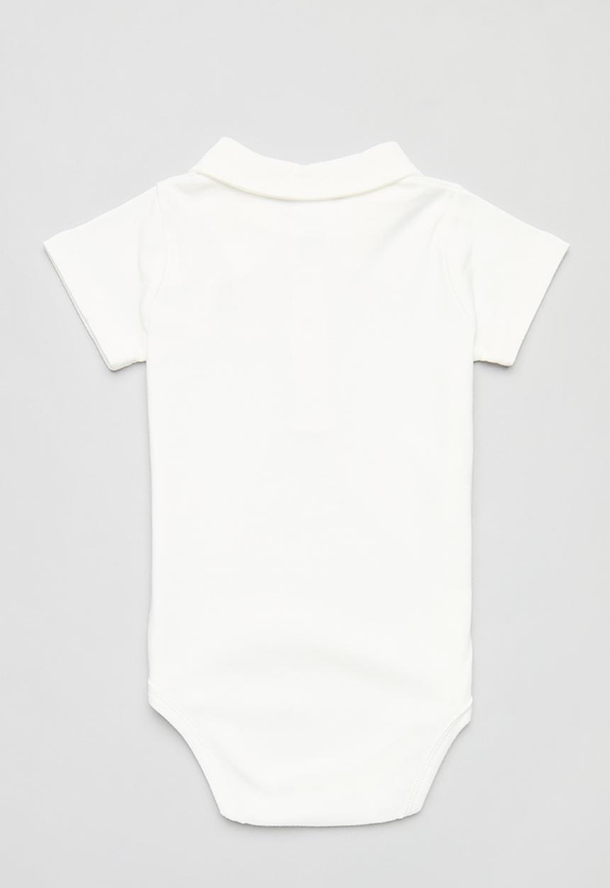 Pop Candy - Baby collared romper - white
