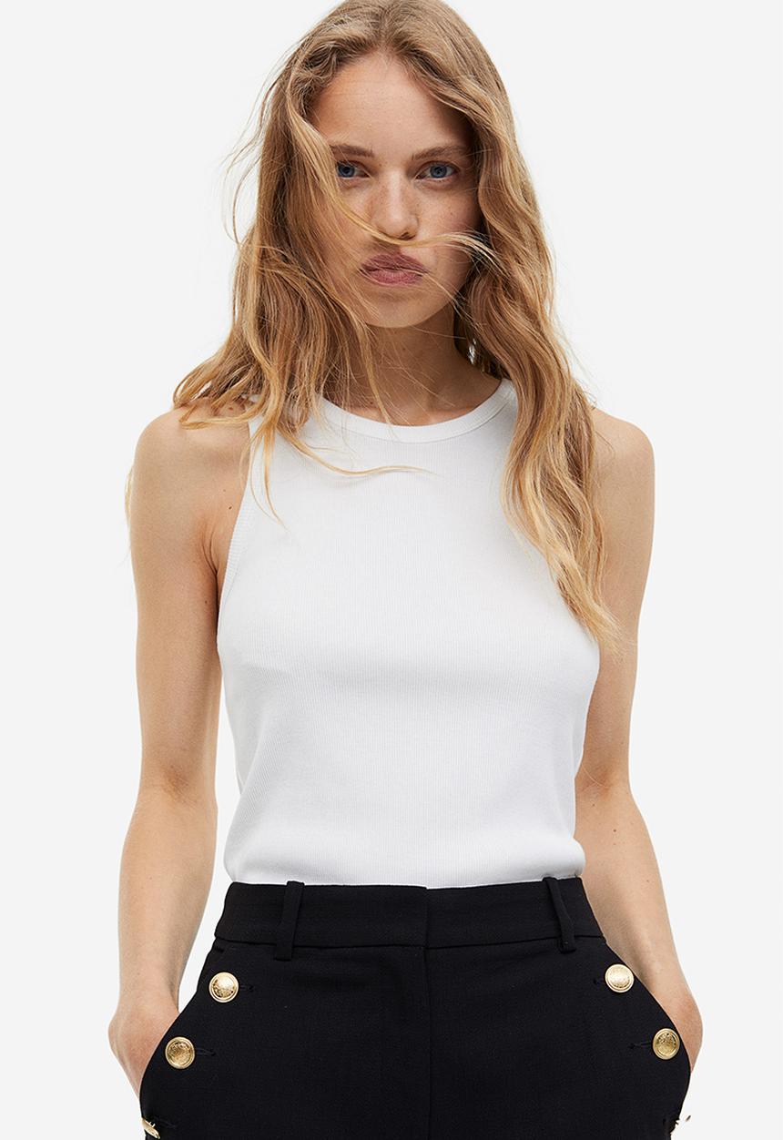 H&M - Button-detail shorts - black