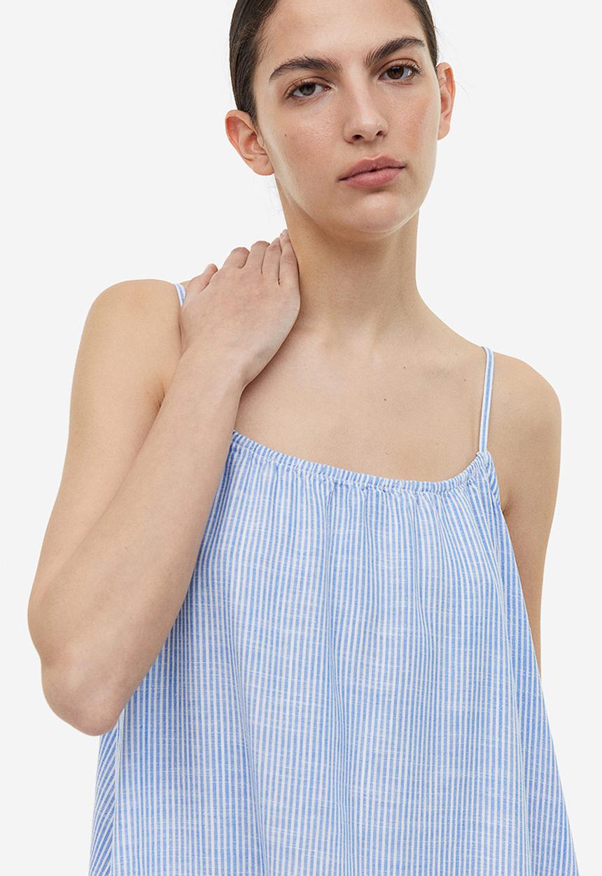 H&M - Sleeveless dress - blue/striped