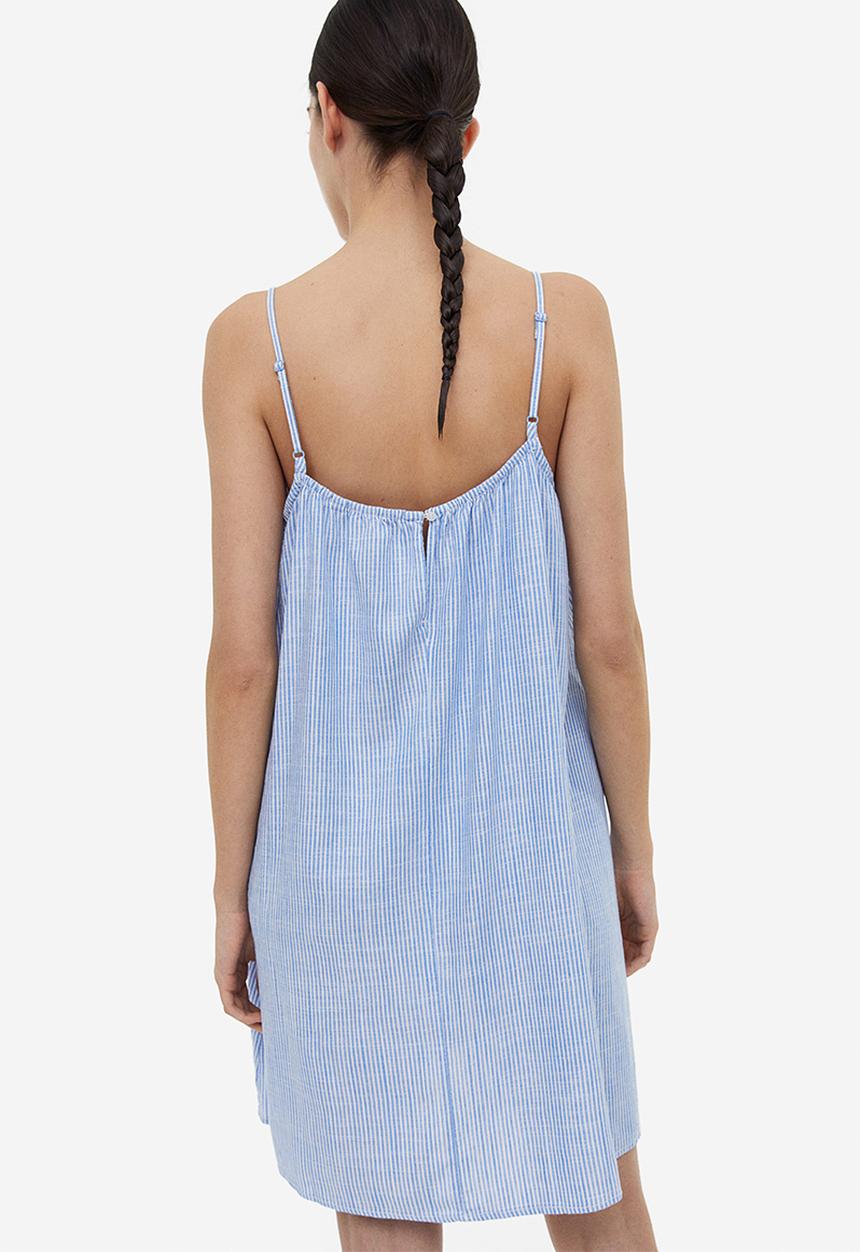 H&M - Sleeveless dress - blue/striped