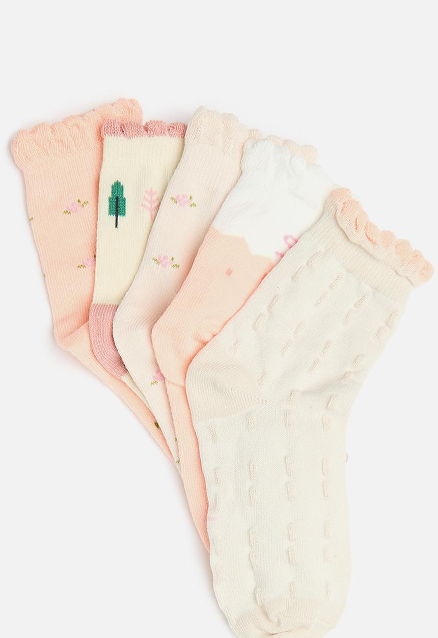 Pop Candy - 5 Pack frilled socks - multi
