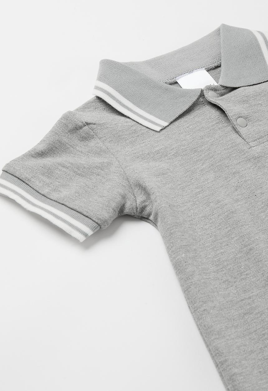 Pop Candy - Collared romper - grey