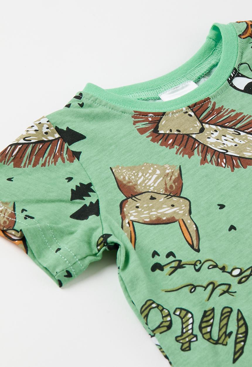 Pop Candy - Printed top and short set - green