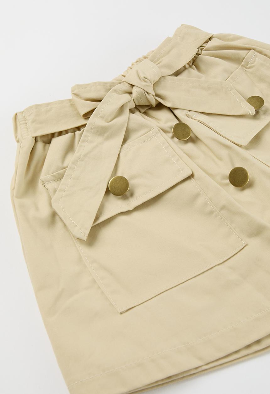 Pop Candy - Crop shacket & skirt set - beige