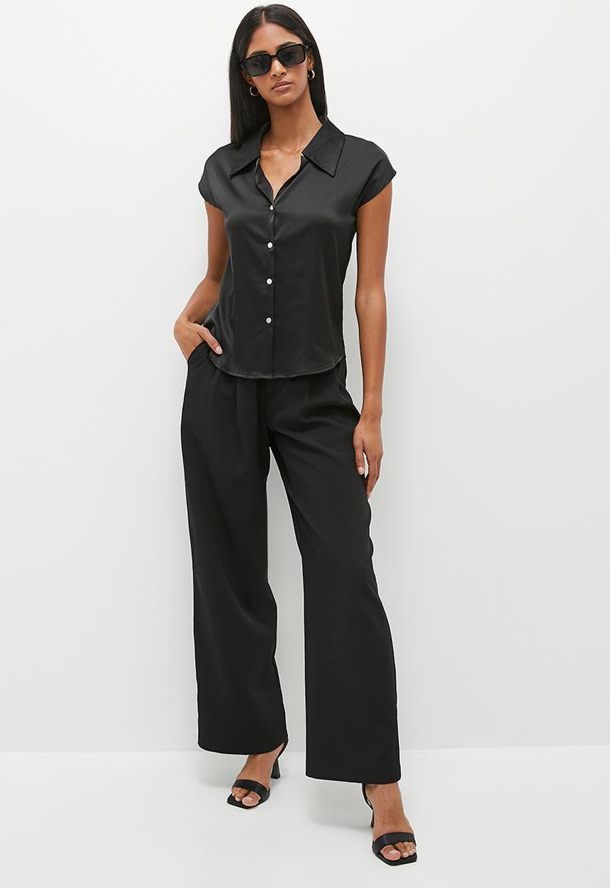 dailyfriday - Simple grown on sleeve shirt - black